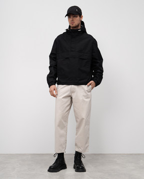 Ami Paris Black anorak with metal logo UJK107PA0028
