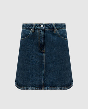 Givenchy Blue denim mini skirt with a frayed effect BW40XT5YCA