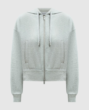 Peserico Gray lurex sports jacket with monil chain A12030J001227