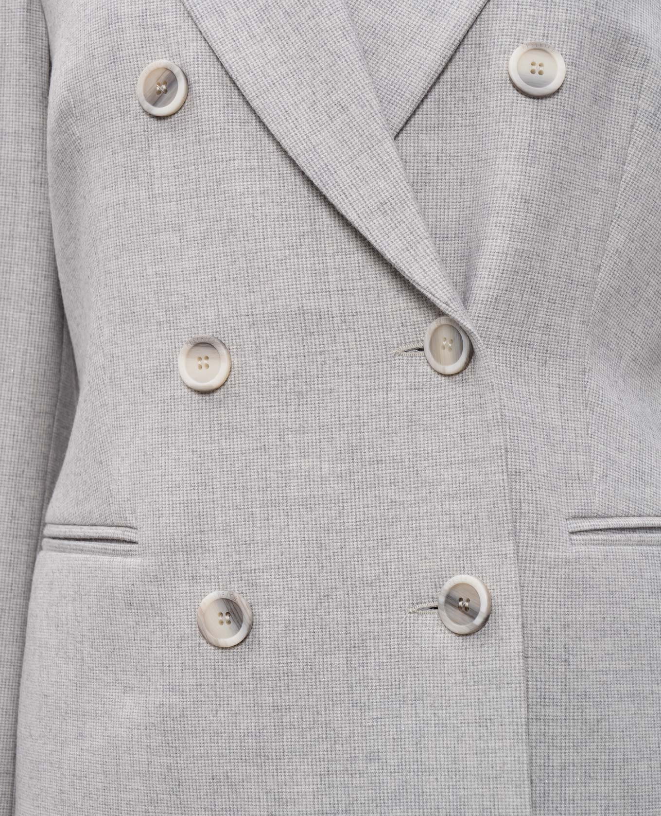 

Gray double-breasted jacket with wool Peserico, Grey