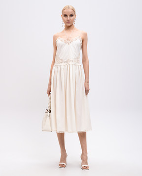 Twinset Beige dress with lace 251TT2160