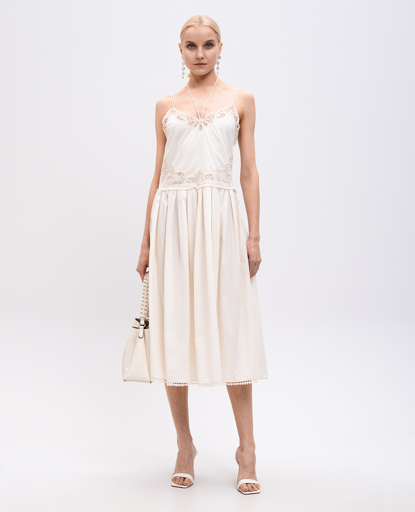 Beige dress with lace Twinset 2