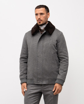 Cashmere&Whiskey Gray cashmere jacket 12000865306P797