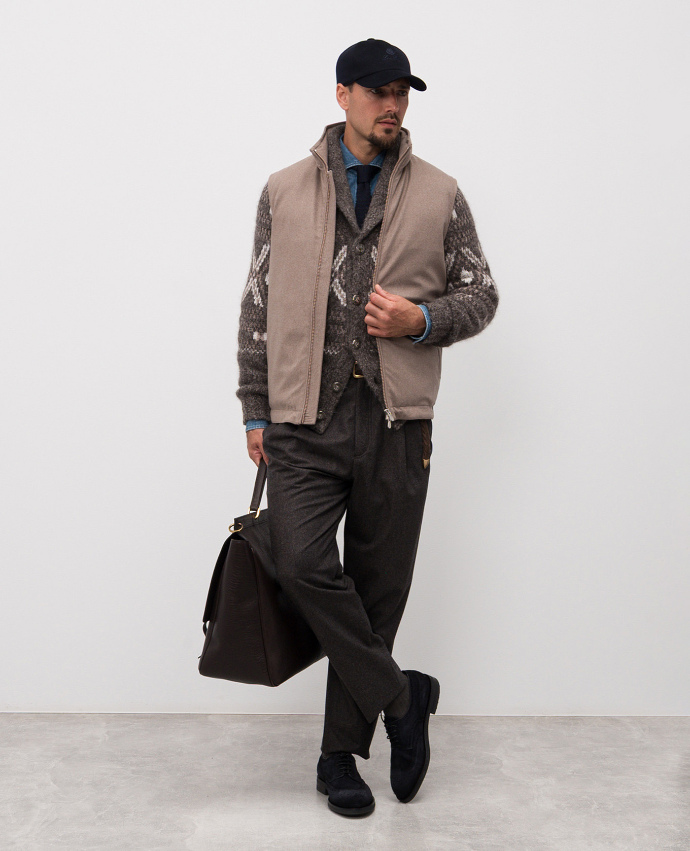 Brown wool pants Brunello Cucinelli 2