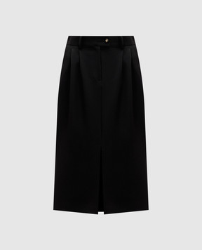Dolce&Gabbana Black wool pencil skirt F4CZUTFUBGE