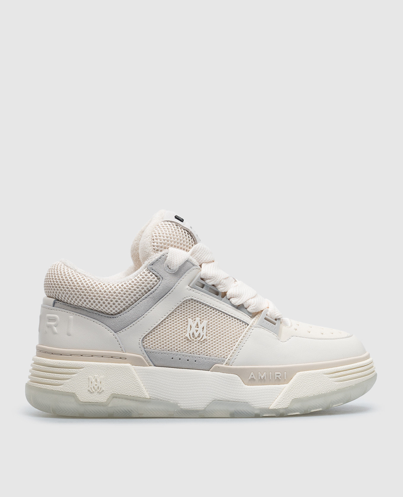 

Beige MA-1 combo sneakers with logo AMIRI