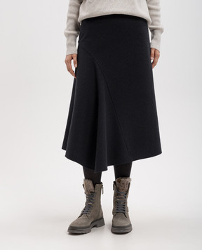 Brunello Cucinelli Gray midi skirt MPR24G3639
