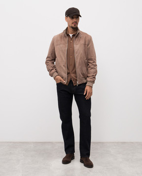 Stefano Ricci Brown wool cardigan with monogram logo K303025PALF25345