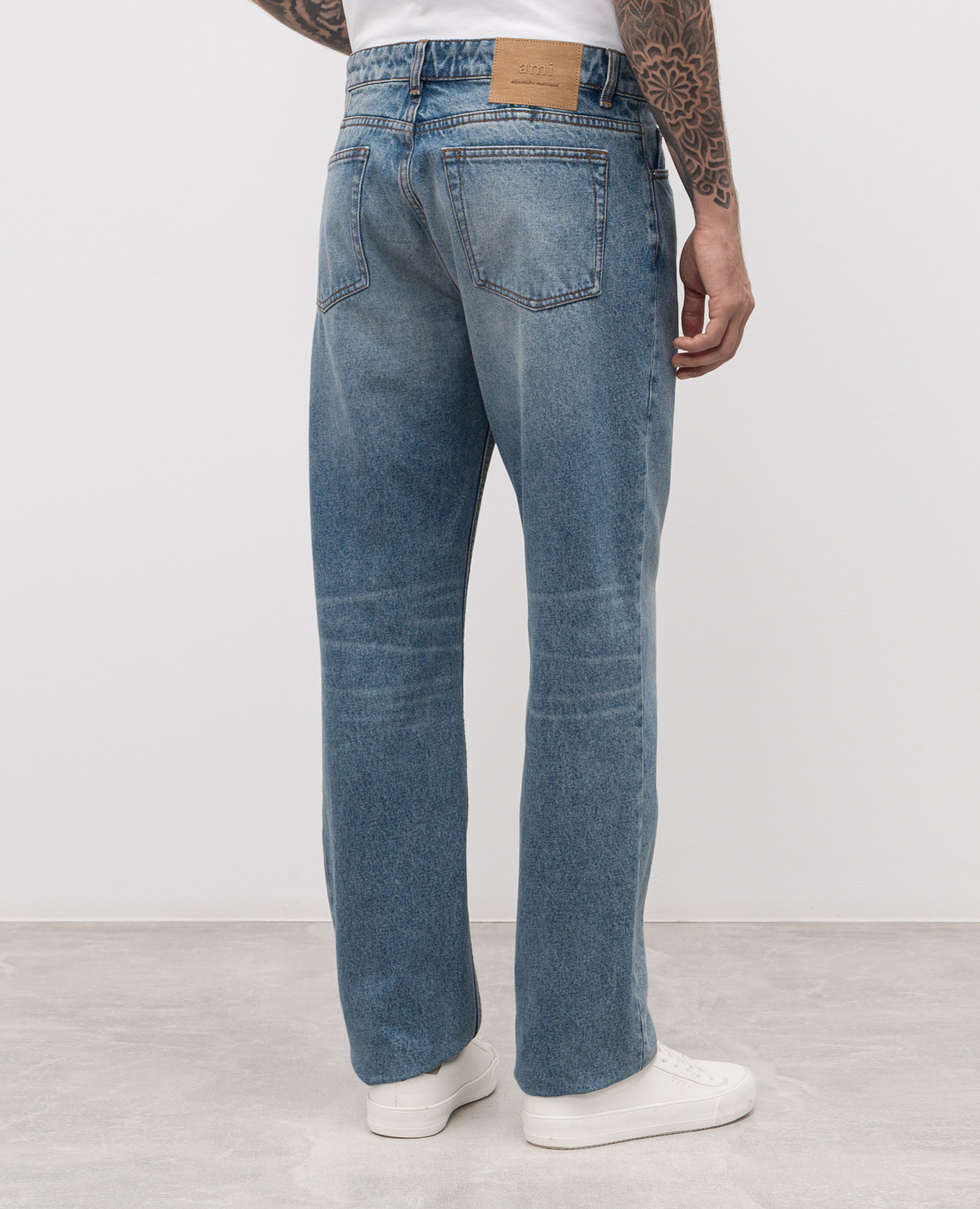 

Blue jeans with a worn effect Ami Paris