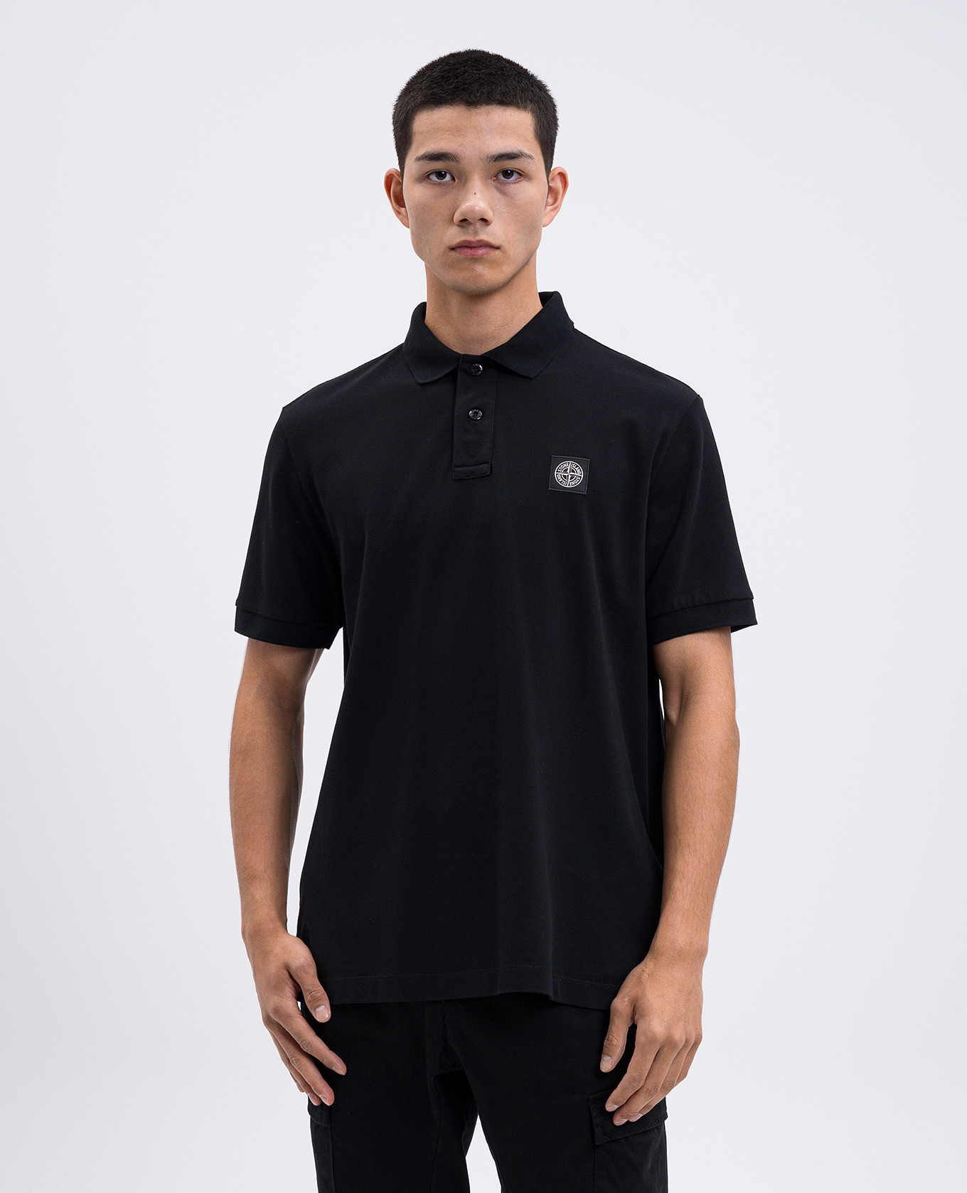 

Black polo with logo Stone Island
