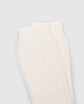Story Loris Children's white golf shoes made of wool and cashmere 35203