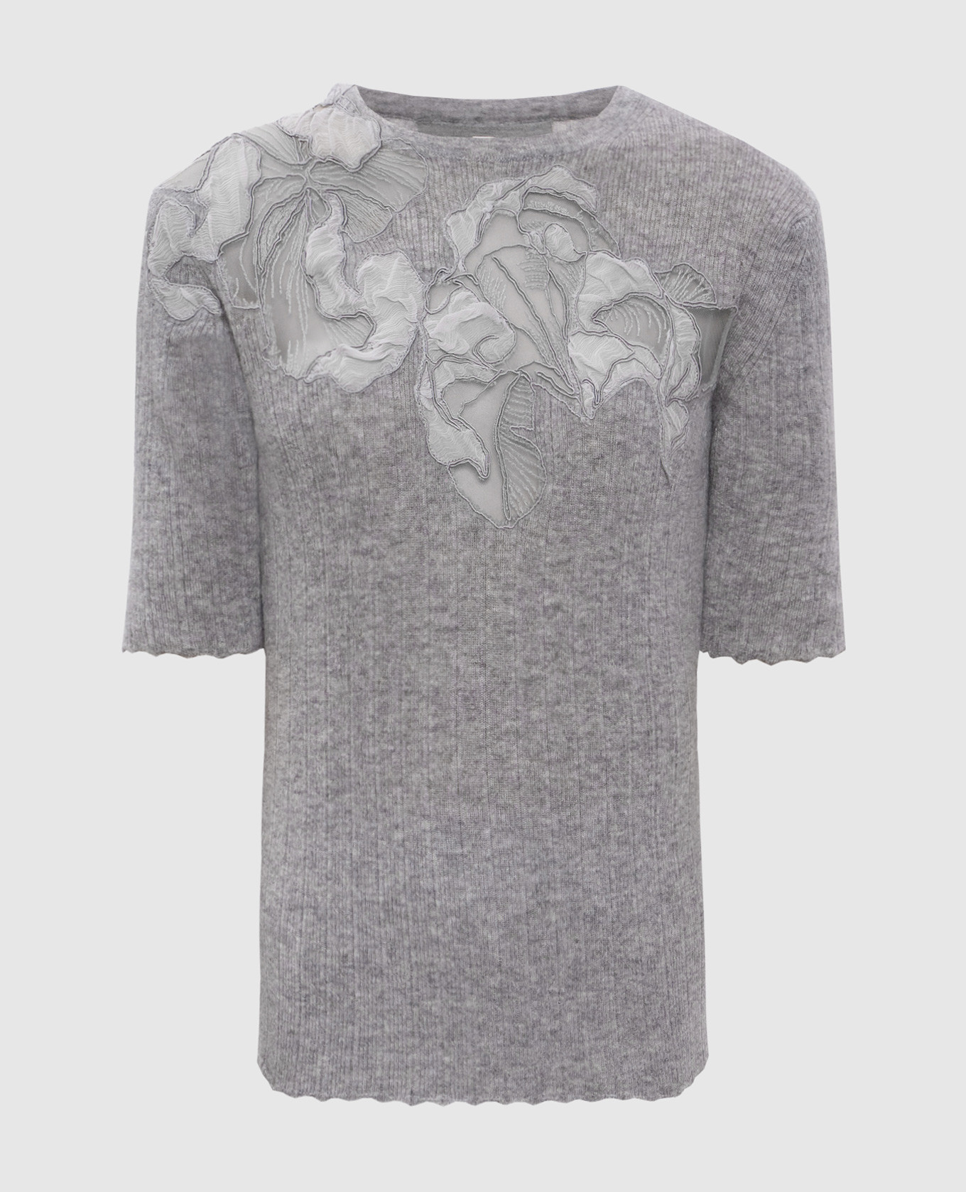 

Gray wool and cashmere top Ermanno Scervino, Grey