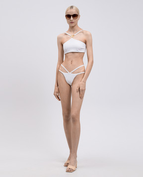 Versace White swimsuit top with emblem 10122291A08812