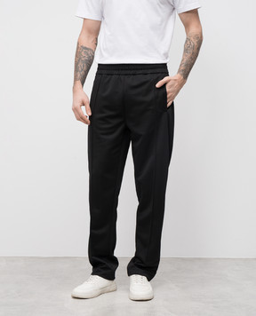 Palm Angels Black sweatpants with logo print PMCJ048S25FAB001