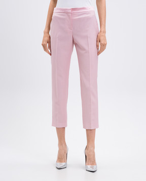 Alexander McQueen Pink wool and silk chinos 842472QJAEK
