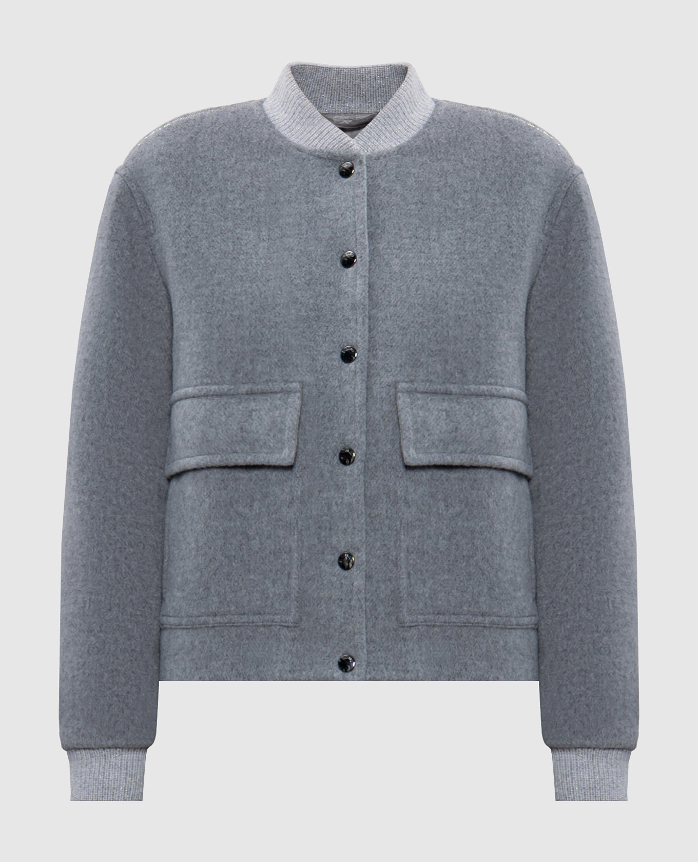 

Gray wool and cashmere jacket with monil chain Peserico, Grey