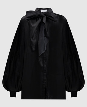 Charo Ruiz Black Bommie blouse with silk 256201