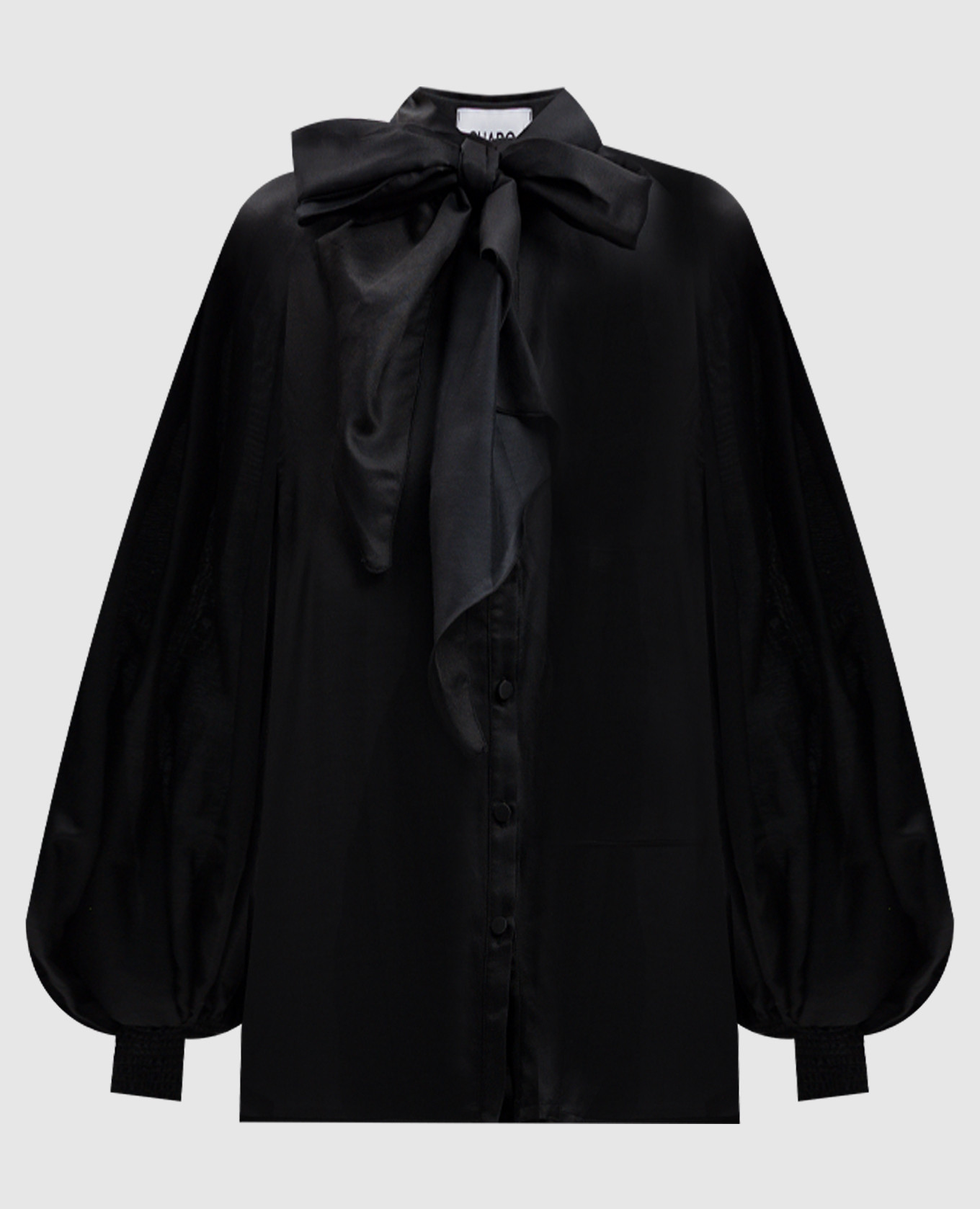 

Black Bommie blouse with silk Charo Ruiz