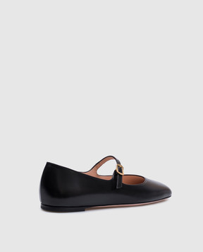 Bally Black leather ballet flats WA051FVT821