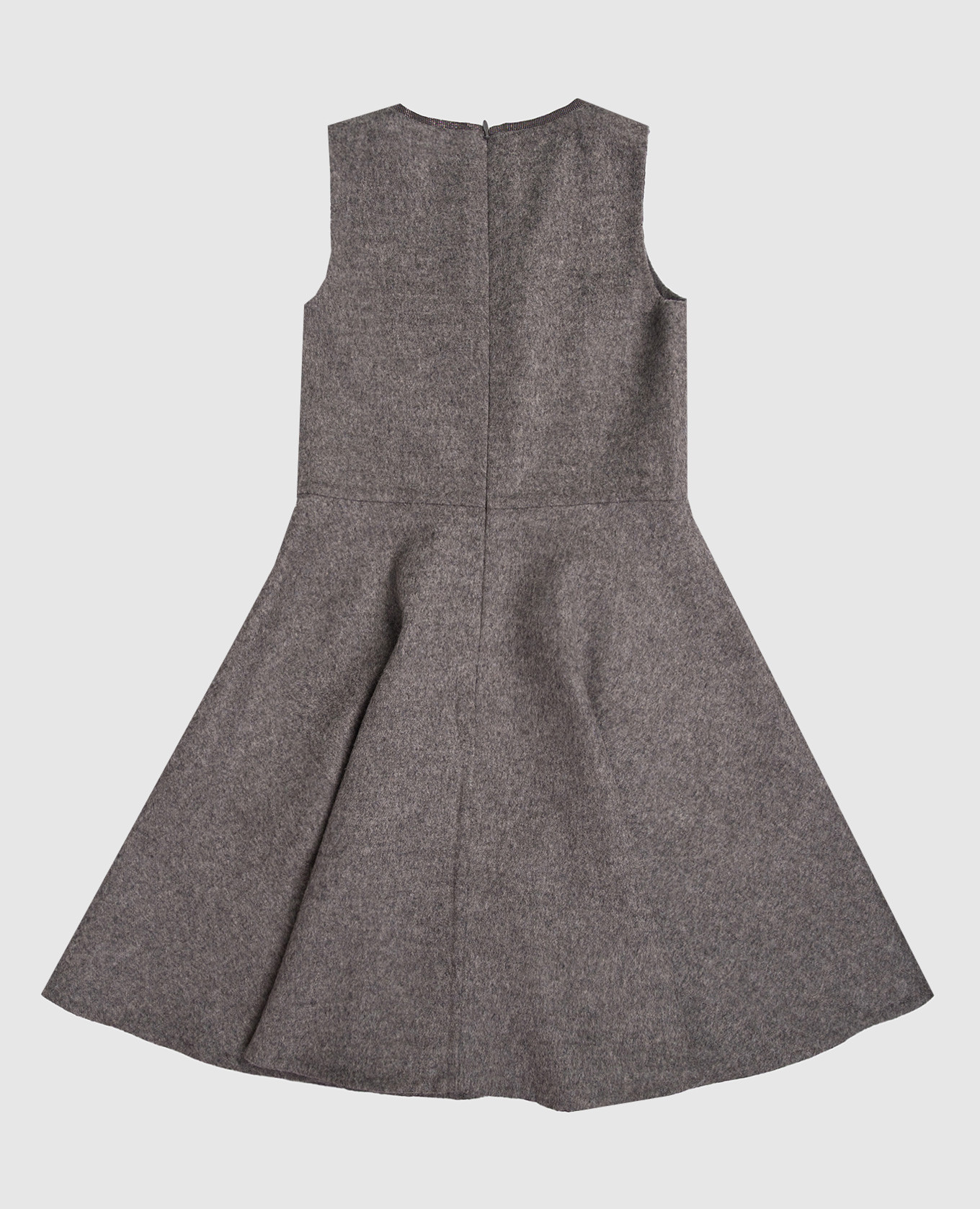 

Children's gray wool dress with monil chain Brunello Cucinelli, Grey