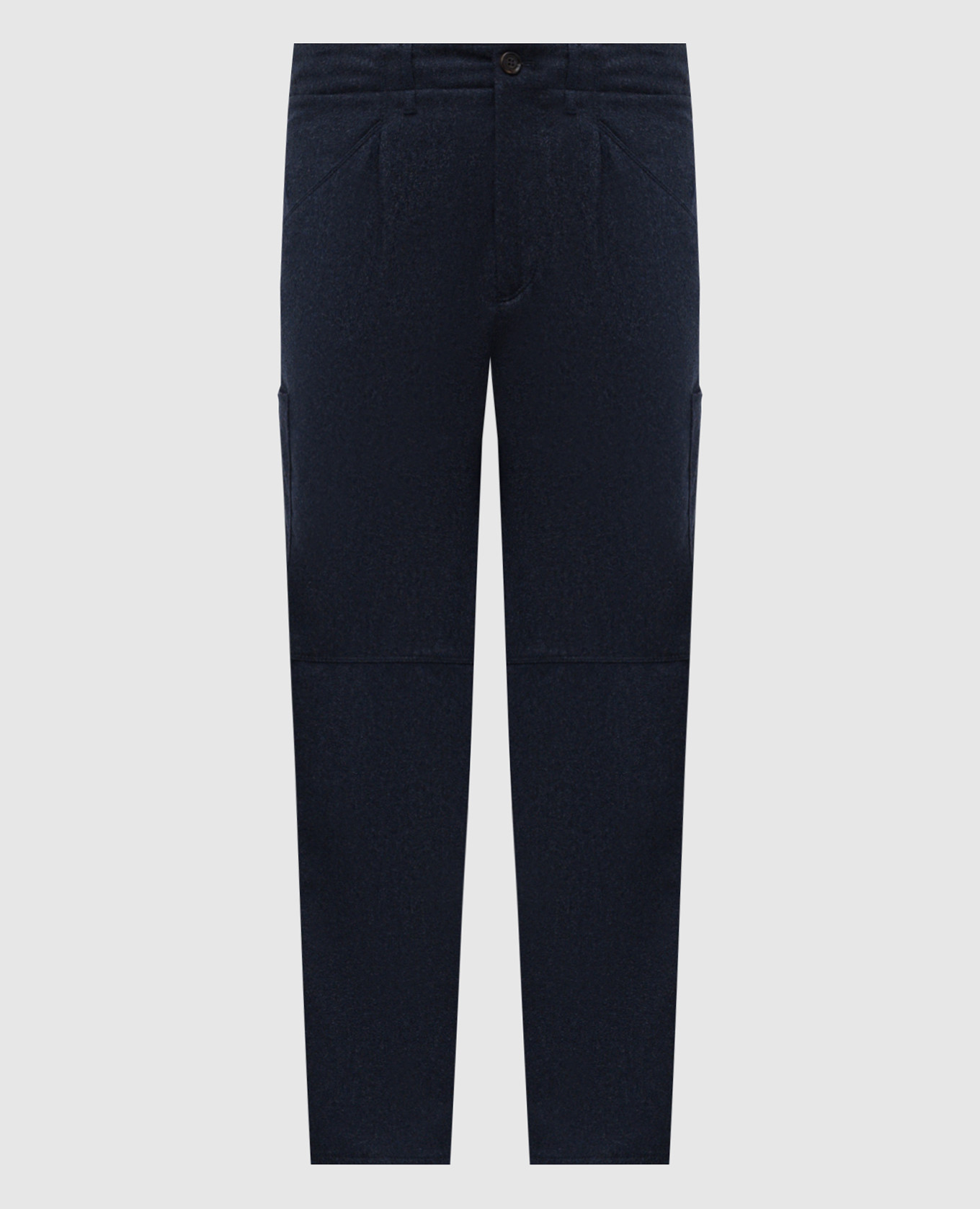 Blue wool cargo pants Brunello Cucinelli
