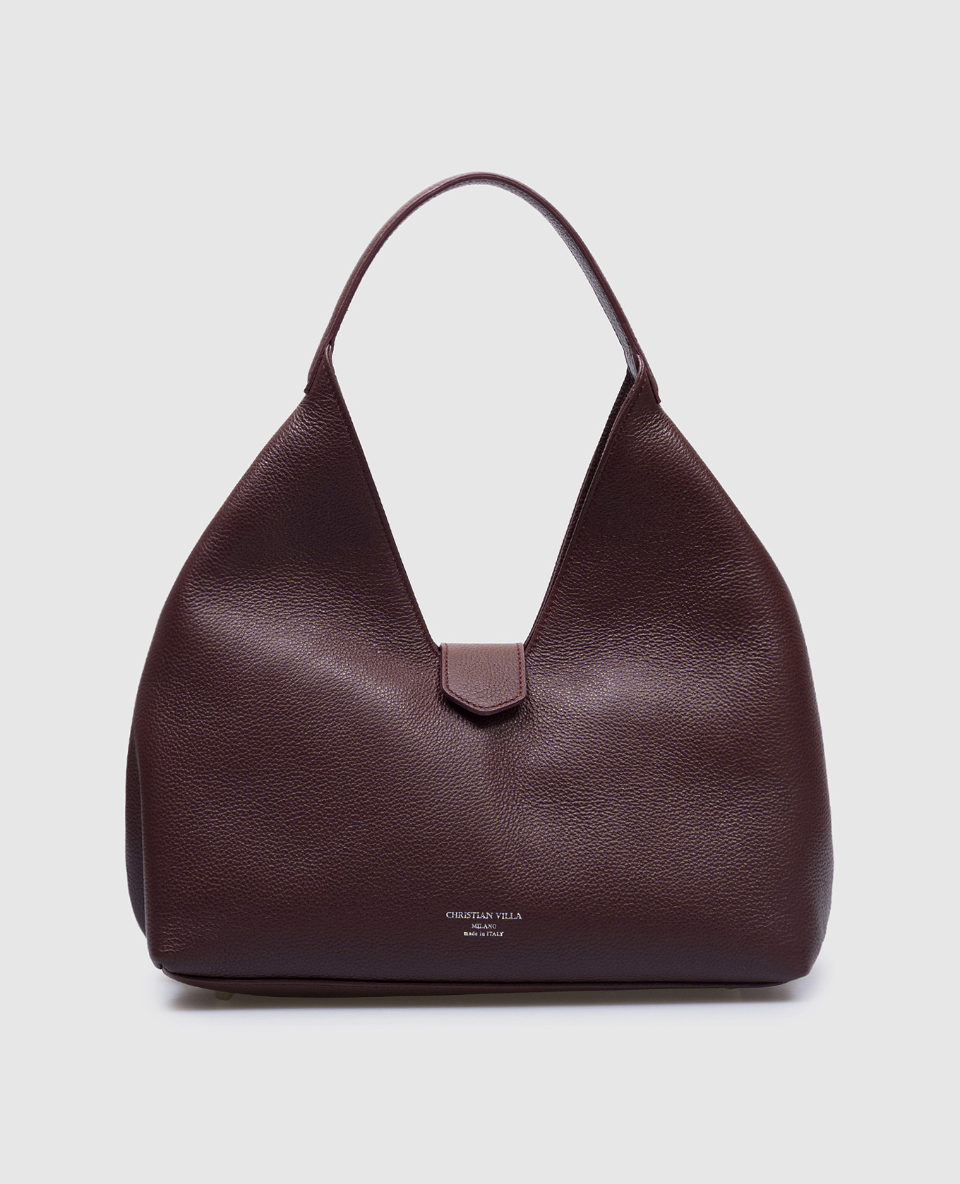 

Burgundy logo embossed hobo bag Christian Villa, Бордовый