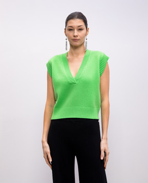 Allude Green wool and cashmere vest 25217632