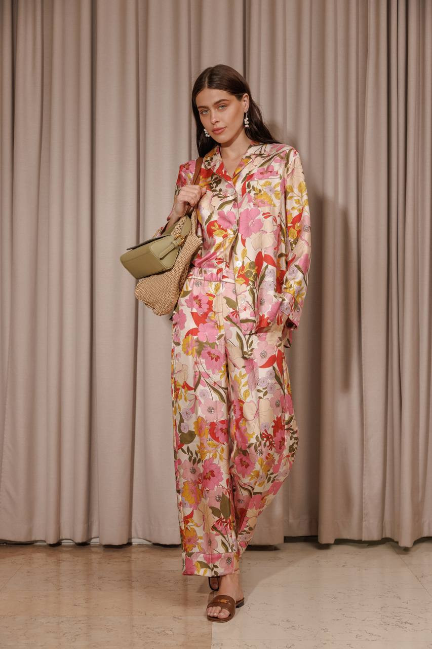 

ALAN silk blouse with floral print Max Mara, Pink
