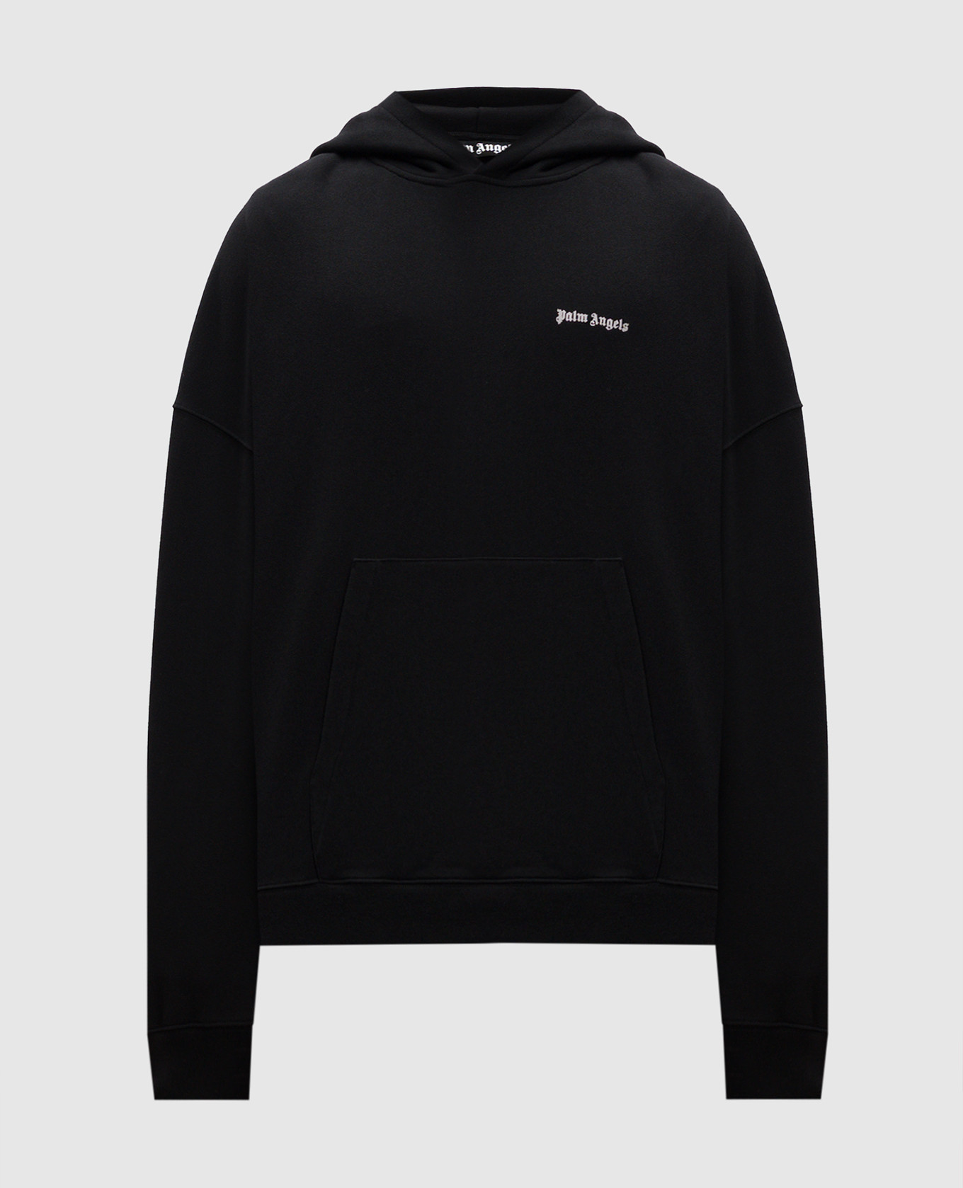 Black hoodie with logo embroidery Palm Angels