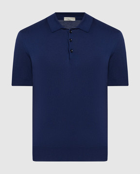 Cashmere&Whiskey Purple polo shirt with silk and cashmere FS04