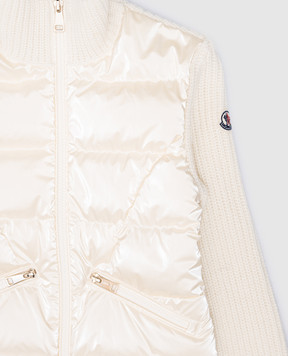 Moncler ENFANT Children's beige combined jacket with logo J29549B00011M1241810