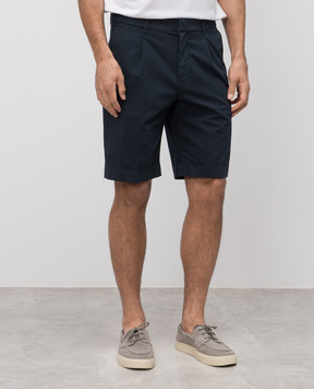 Peserico Blue shorts with logo R54566T300800