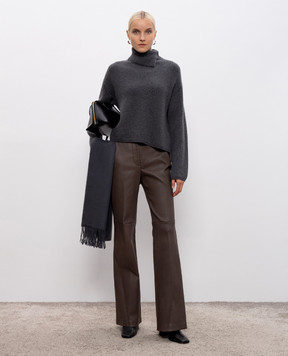 JOSEPH Gray wool, silk and cashmere sweater JF009293