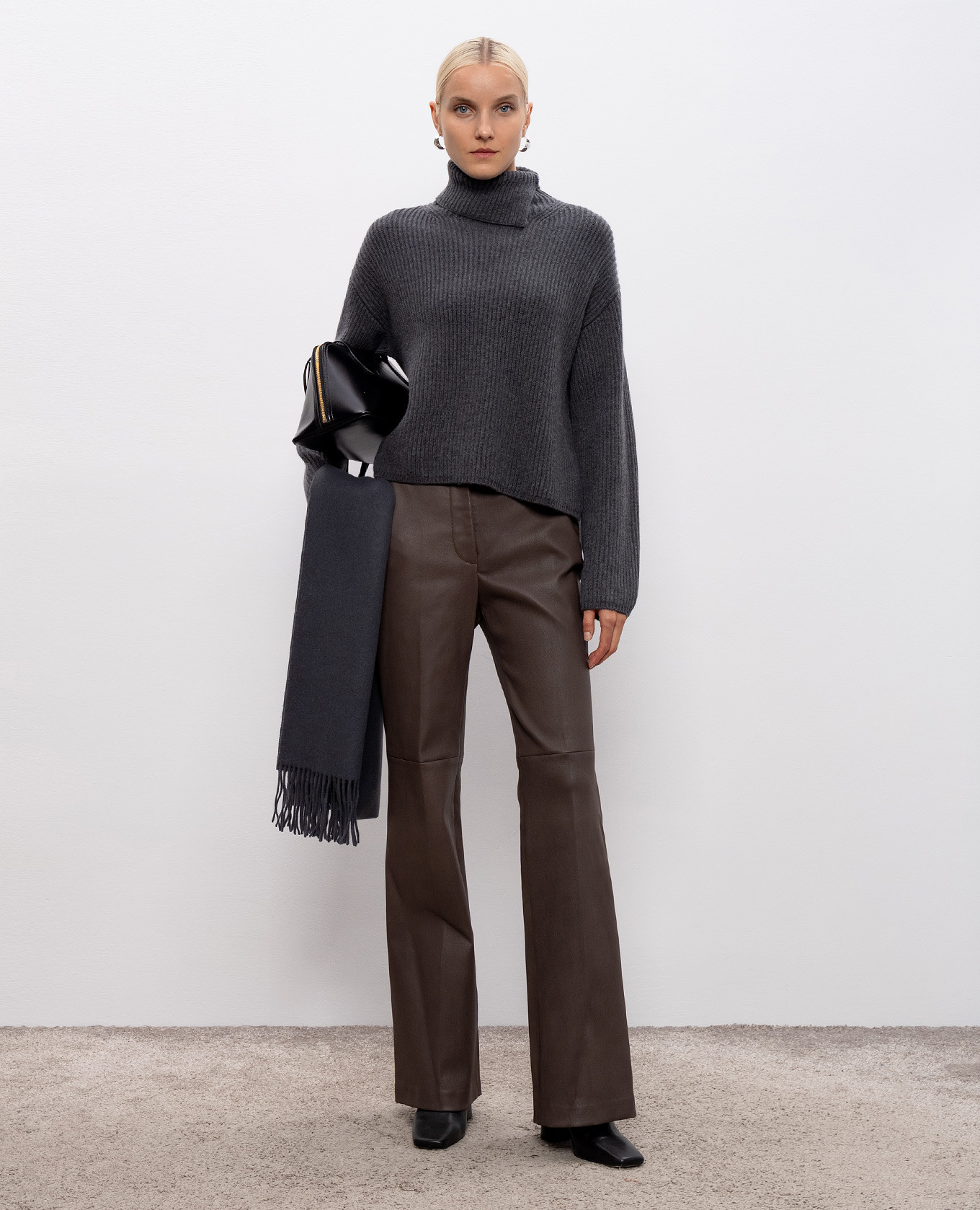 

Gray wool, silk and cashmere sweater JOSEPH, Grey