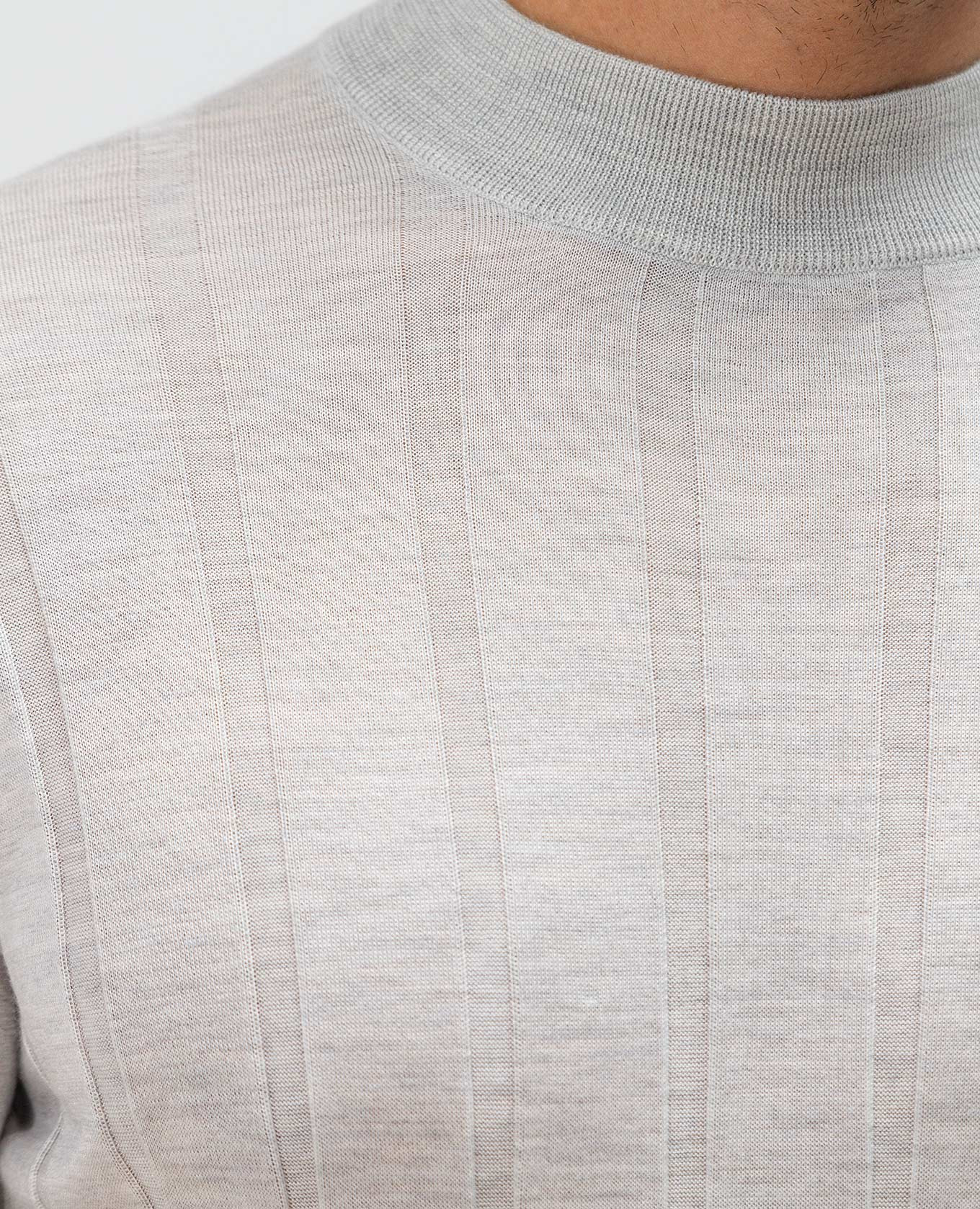 Gray cashmere and silk jumper Brunello Cucinelli 5