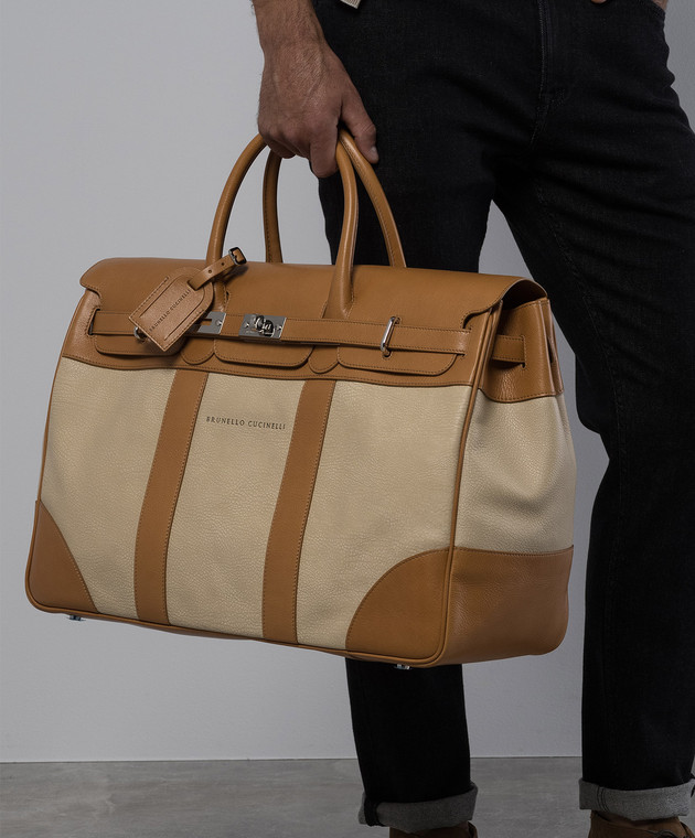 【送料&関税込】Brunello Cucinelli Beige Leather Crossbody B Brunello Cucinelli Leather Crossbody Bag
