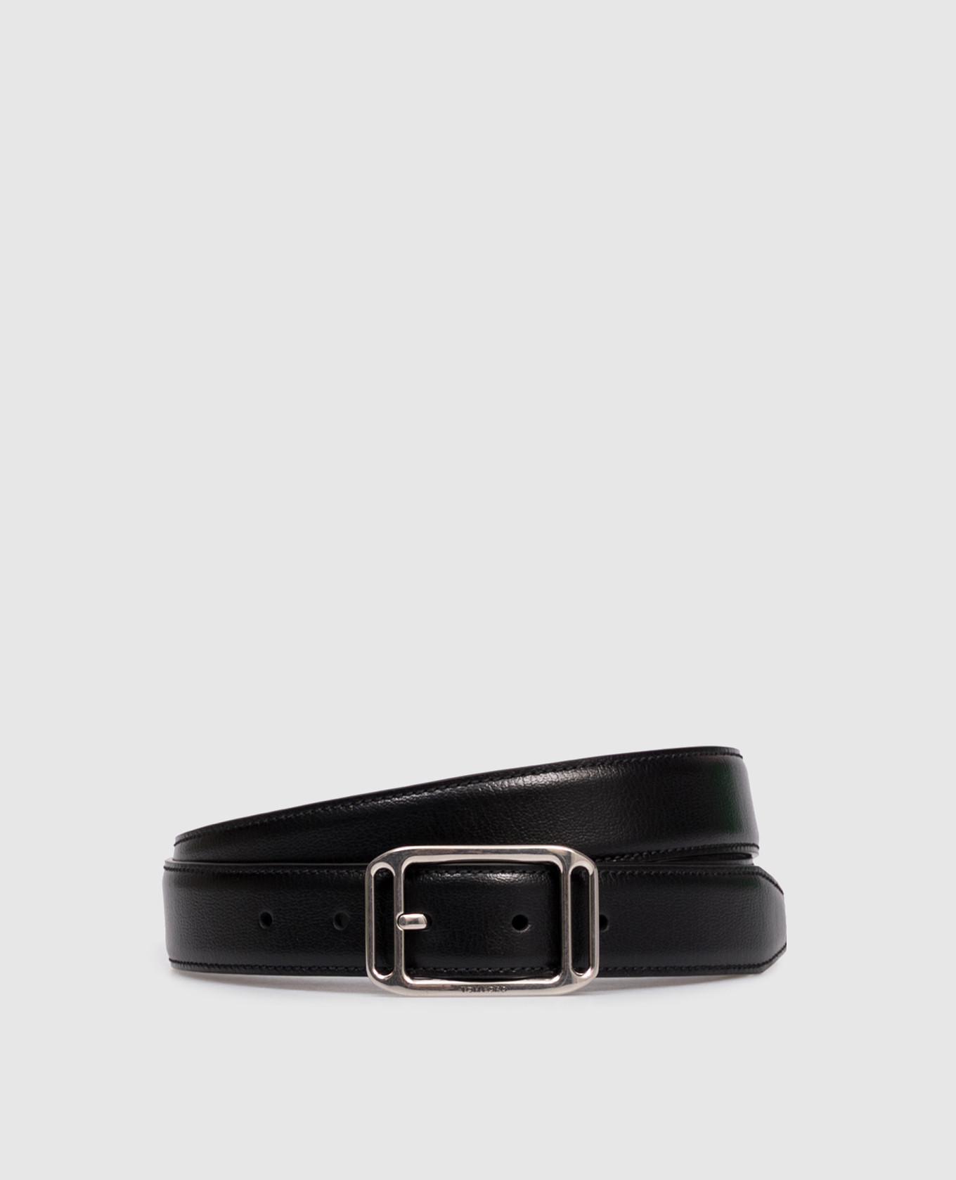 Black leather belt