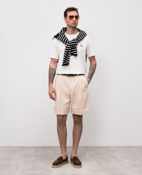 Valentino White T-shirt with logo patch 7V3MG10VAQ8