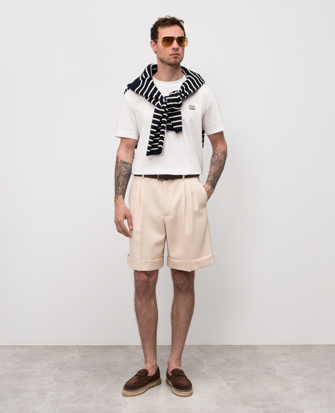 

White T-shirt with logo patch Valentino