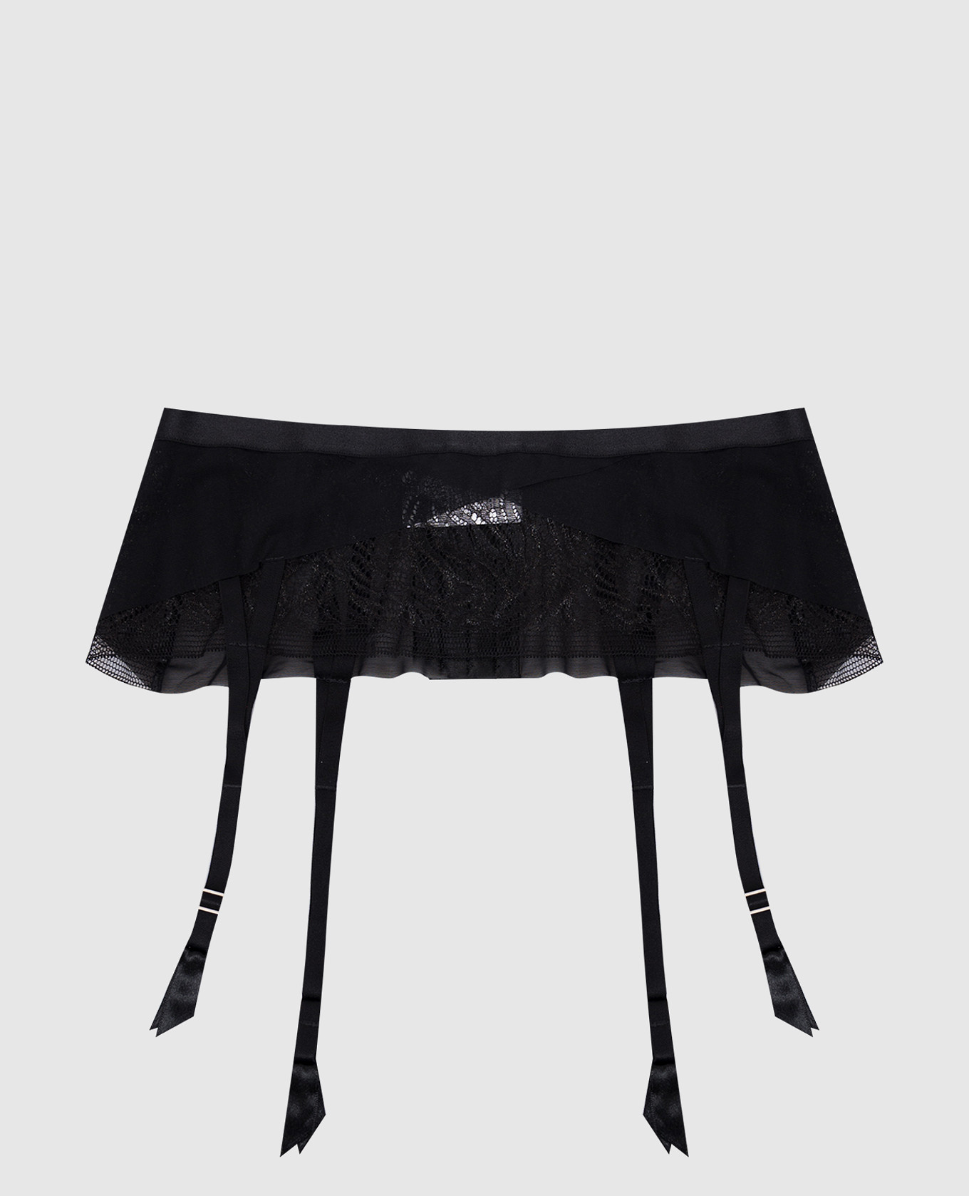 

Black True Blossom Garter Belt with Lace Wolford, Черный