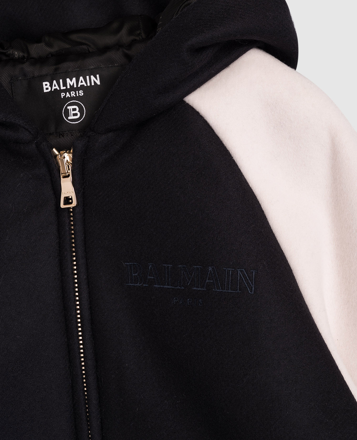 Children's black jacket with wool Balmain 3