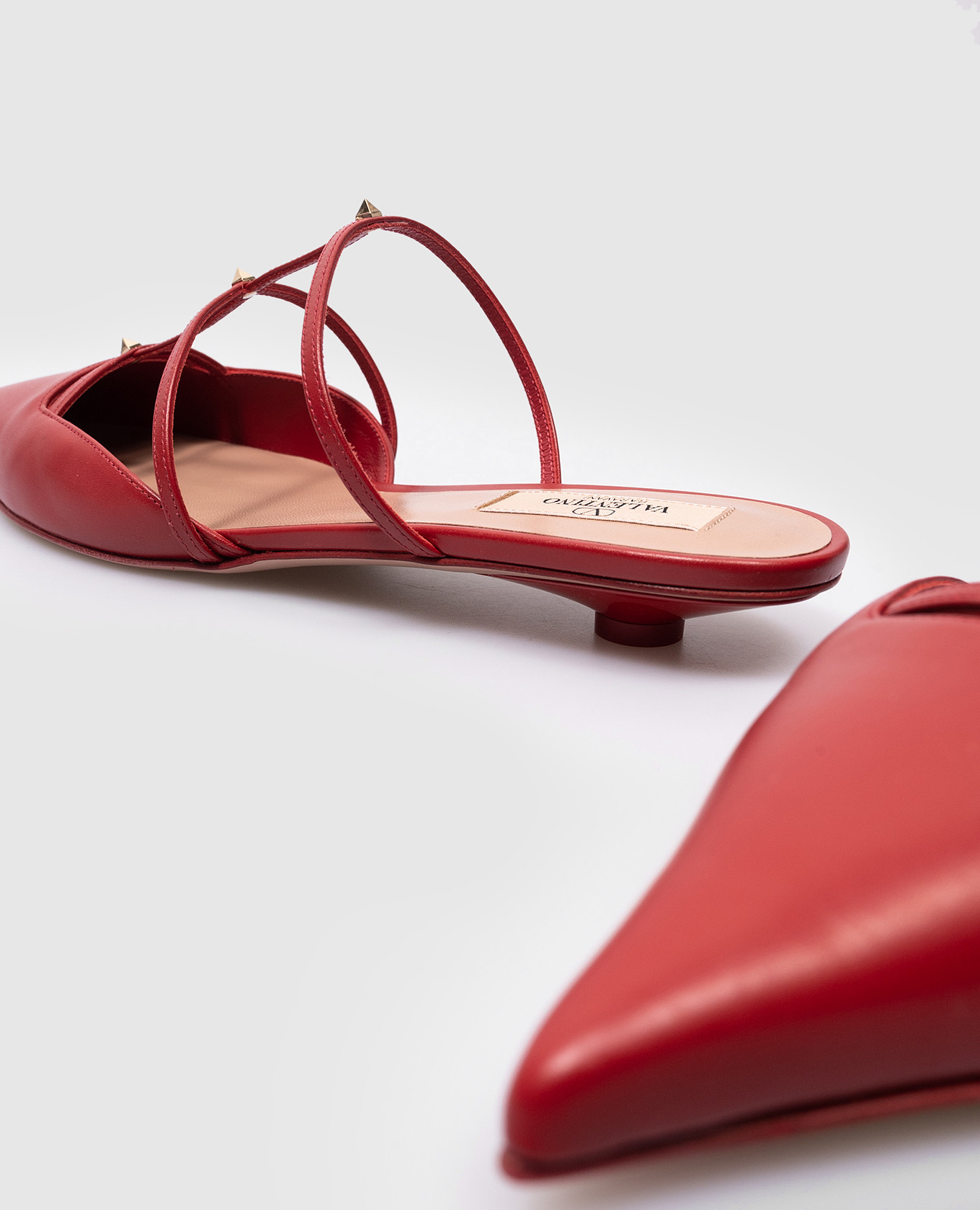 

Rockstud red leather mules Valentino