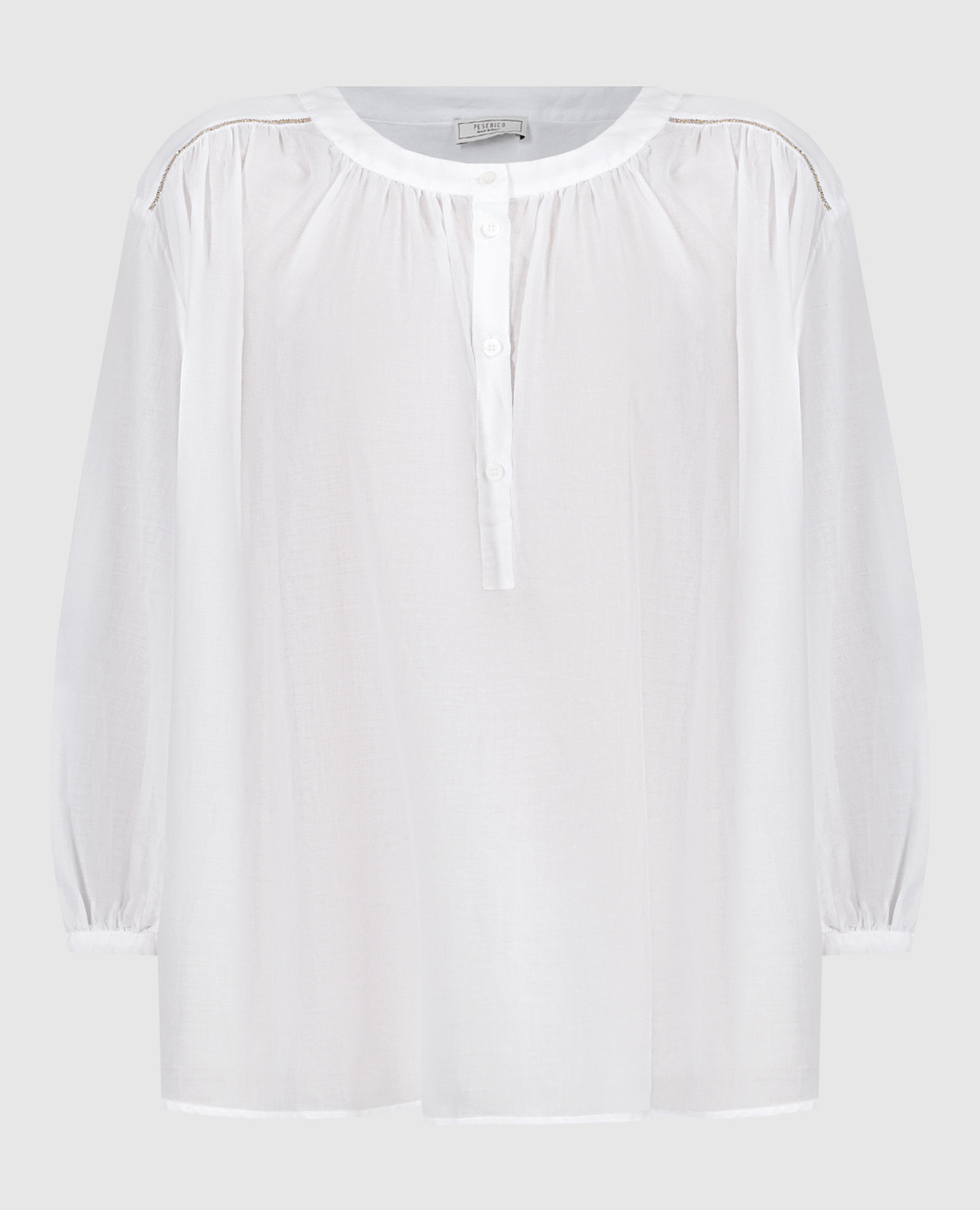 

White blouse with monil chain Peserico