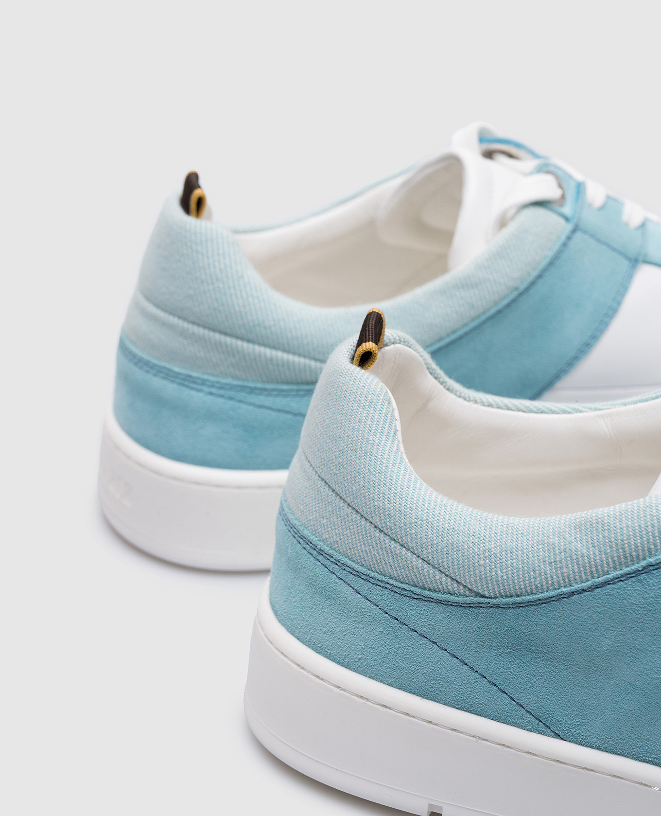 

BANKSY blue leather sneakers MooRER, Light blue