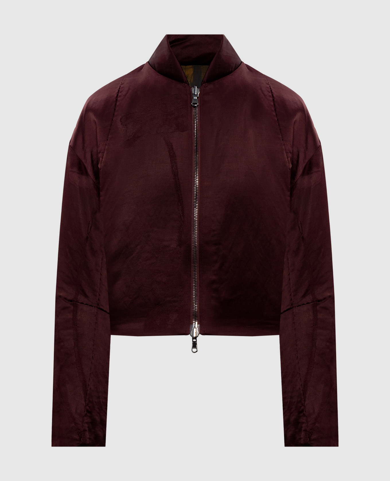 

Reversible patterned bomber jacket Masnada, Burgundy