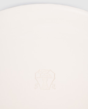 Brunello Cucinelli White ceramic dish with logo emblem MLCERB2001