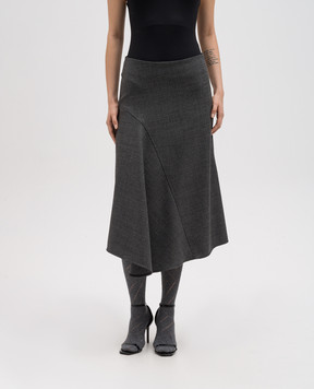 Brunello Cucinelli Gray skirt made of wool MP573G3639