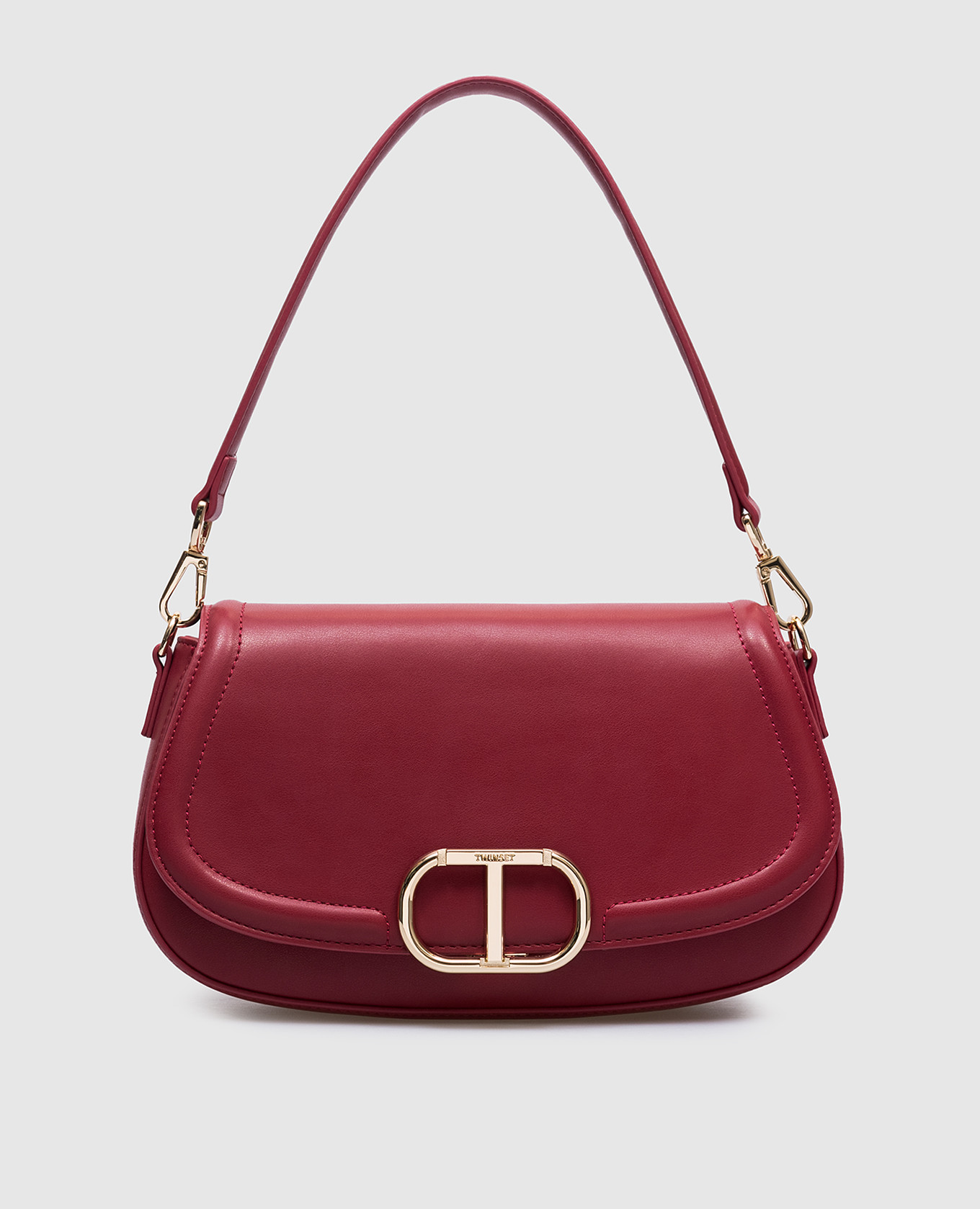 

Brera saddle bag in maroon with logo Twinset, Burgundy
