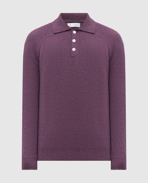 Brunello Cucinelli Purple ribbed cashmere sweater M2274115