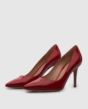 Gianvito Rossi Red leather lacquered boats G2458085RICVER